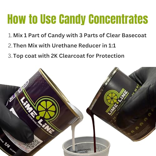 LiME LiNE Transparent Candy Concentrate, Solvet based for Automotive Custom Painting: Mega 16oz (Black 16oz) - color: Black