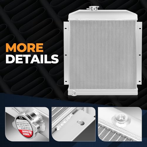 Auto Dynasty Full Aluminum Radiator Compatible with 1947-1954 Chevy Pickup Suburban L6 3-Row Cooling Radiator - style: 47-54 Chevy Pickup Suburban L6