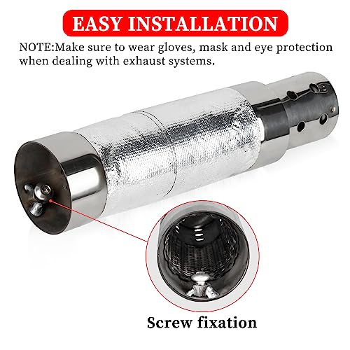 PSLER 2-Inch Motorcycle Exhaust Baffle Noise Eliminator for Shortshots Pair