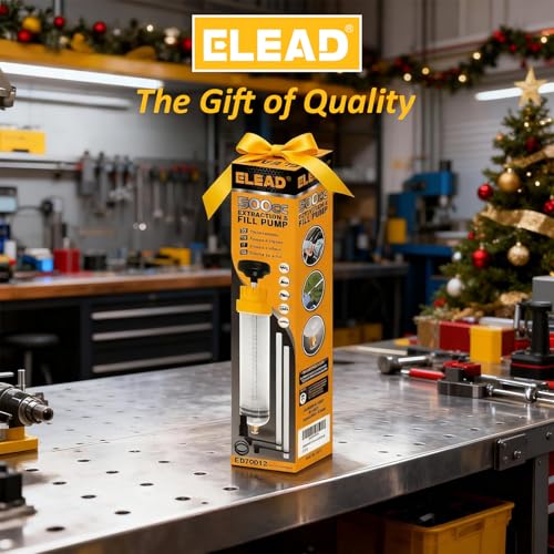 ELEAD 500cc Oil Fluid Extractor Pump, Multi-Purpose Oil Syringe, Fluid Syringe Extractor, Car Vacuum Fuel Transfer(17.6 Oz./0.45 Qt./500 CC) - color: Vibrant Orange