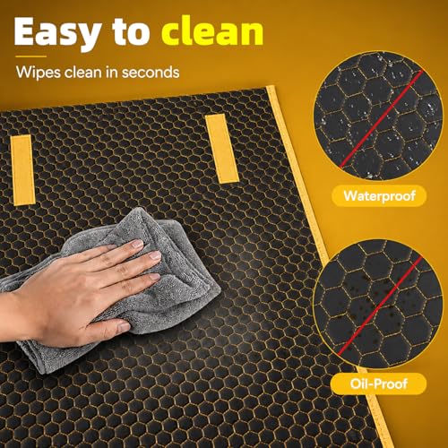 Upgrade Magical Rolling Creeper Mat 60x28 Inch Under Car Repair Pad - color: Yellow