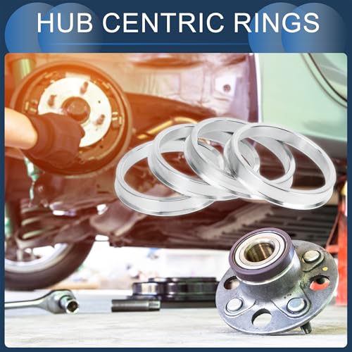 Hub Centric Rings, 57.1mm ID to 65.1mm OD Vehicle Wheel Hubrings Aluminum Alloy, 4 Pcs - size: 57.1mm to 65.1mm