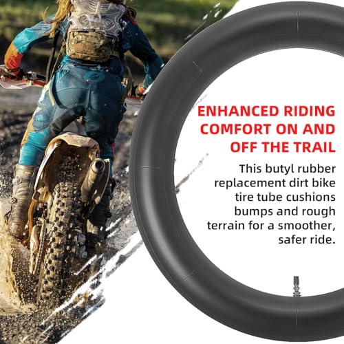 AR-PRO 3.50/4.10-18 Dirt Bike Inner Tubes with TR4 Straight Valve, Universal Heavy Duty 100/90-18" 100/100-18" 110/80-18" 110/90-18" Off-Road Motorcycle Tube and More (2-Pack) - size: 3.50/4.10-18", TR4 Valve