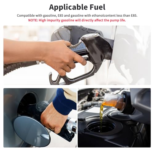 Gss342 External Inline Fuel Pump Electric 320Lph High Flow 12V Universal Replaces Walbro 255LPH Gss342