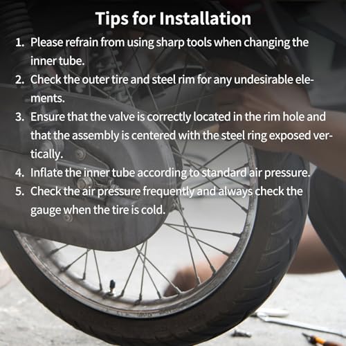 GICOOL 2.75/3.00-21" (80/100-21) Motorcycle Inner Tubes, TR4 Valve Stem - size: 2.75/3.00-21
