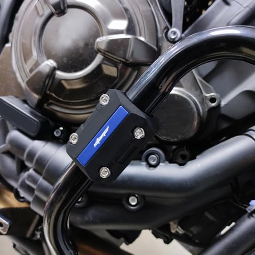 Xitomer 2PCS 22mm/25mm/28mm Nylon Engine Guard Bumper Crash Bar Protectors - color: Blue