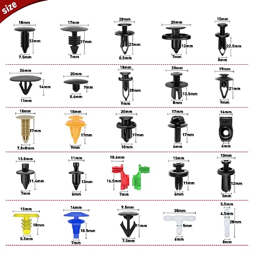 Nilight 860Pcs Car Push Retainer Clips & Auto Fasteners Assortment - color: 860Pcs Clips + Remover