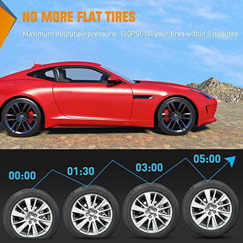 Nilight Digital Tire Inflator Portable Air Compressor w/Pressure Gauge - color: Air Compressor Pump