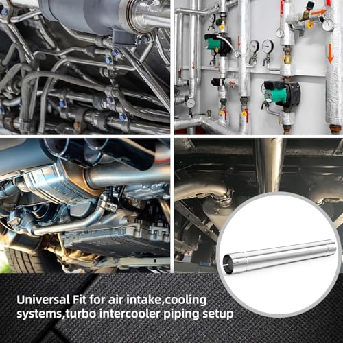 4 Inch Exhaust Pipe, 4'' Stainless Steel Straight Exhaust Pipe, 30" Length 4'' Muffler Replacement Pipe - size: 4 Inch without Clamps