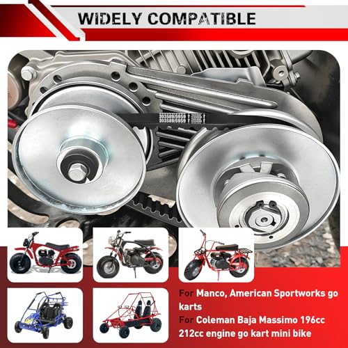 Manco 5959 / Comet 203589 Coleman KT196 CK196 GK200 Murray 12-8487 Go Kart 토크 컨버터 벨트용 30 시리즈 고 카트 드라이브 벨트 3개