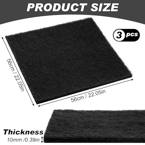 3 Pcs 22'' Oil Drain Splash Pad, Heat-Resistant Square No-Splatter Pad fits Most Oil Drains Anti Oil Splash Pad for Car Oil Changing Drain Pan Transmission, Black
