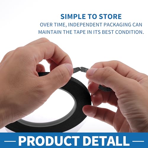 Painters Tape Easy Removal 0.2 Inches x 52.5 Yards Black - color: Black, size: 0.2 Inches x 52.5 Yards