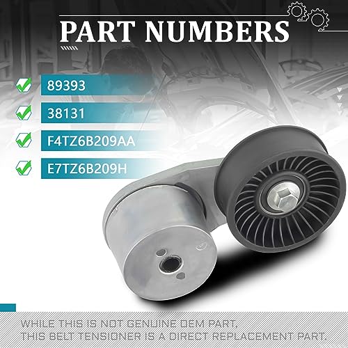 IRONTEK F4TZ6B209AA Belt Tensioner Pulley Assembly fit for Ford (1987-1992 Bronco/ 1987-1996 E-150 Econoline/ 1987-1996 E-150 Econoline Club Wagon/ 1987-1996 E-250 Econoline) #F4TE6B209AE E7TZ6B209H - size: F4TZ6B209AA
