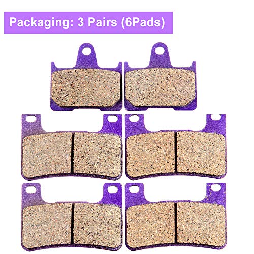 ECCPP Brake Pads Fits for Suzuki GSXR 1000 2004 2005 2006, GSXR 600 K4/K5 2004 2005, GSXR 750 K4/K5 2004 2005, FA379 FA254 Front and Rear Brake Pads