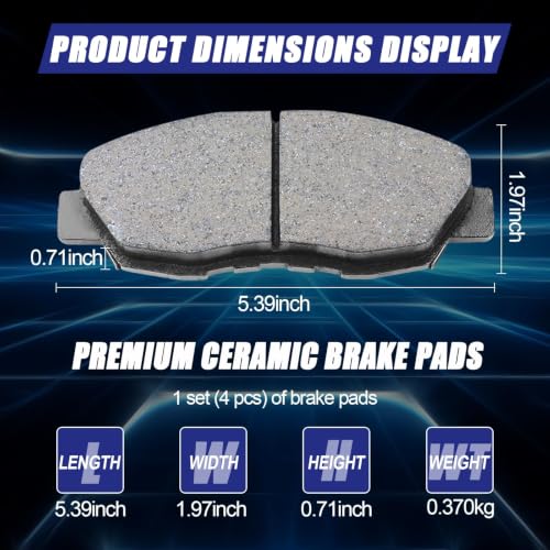 Ceramic Front Brake Pads for Honda Civic,Accord - size: D465