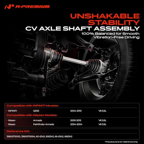 A-Premium Rear CV Axle Shaft Assembly for INFINITI & Nissan Models - style: Rear Driver and Passenger Side