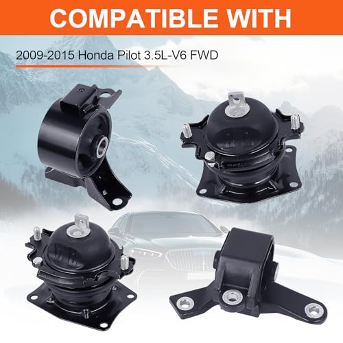 Engine Motor Mount Compatible with 2009 2010 2011 2012 2013 2014 2015 Honda Pilot 3.5L-V6 FWD (Front Wheel Drive) - size: Pilot 3.5L 09-15