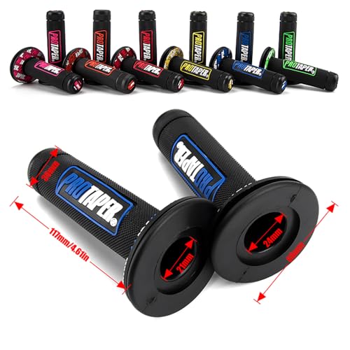 7/8" Motorcross Handle Grips Dirt Bike 22mm 24mm Truster Grips Motorcycle Ergonomic Bar End Non Slip Grip Gel Gep Scooter Cruiser Racing Mountain (Black