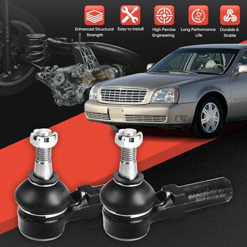 2pc ES3452 Front Outer Tie Rod End Compatible with 2000-2005 Buick LeSabre, 2006-2011 Lucerne, 1997-2005 Cadillac Deville, 2006-201 DTS, 1997-2004 Seville, 2000-2005 Pontiac Bonneville - size: ES3452
