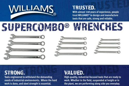 Williams WS-1174TA 10-Piece Super Combo Wrench Set - size: 10-Piece set (1 5/16" to 2")