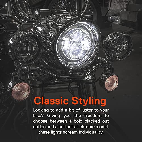 TRUE MODS 7 Inch LED Headlight Kit for Harley Davidson Daymaker Motorcycle - color: Chrome, size: Headlight + Bracket
