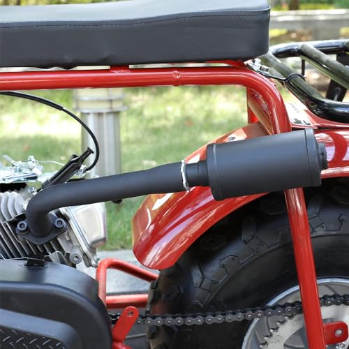 FVRITO 두꺼운 배기 헤더 파이프 머플러 열 차폐 테이프 키트 비 Hemi 6.5HP Predator 212cc 196cc GX160 GX200 Coleman CT200u BT200X KT196 Baja MB200 클론 미니 바이크 고 카트 부품 블랙 - color: 블랙.