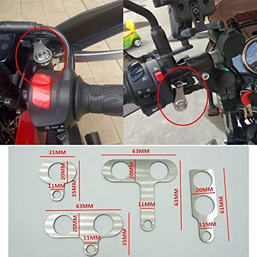 RAYANA Universal Stainless Steel LED Motorcycle Switch Horn Handlebar Adjustable Mount Waterproof Switches Button DC12V momentary Actions (A-Red-Momentary)