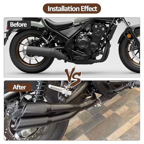 Exhaust Mid Link Pipe for Honda Rebel 300 500 2017‑2023 2024