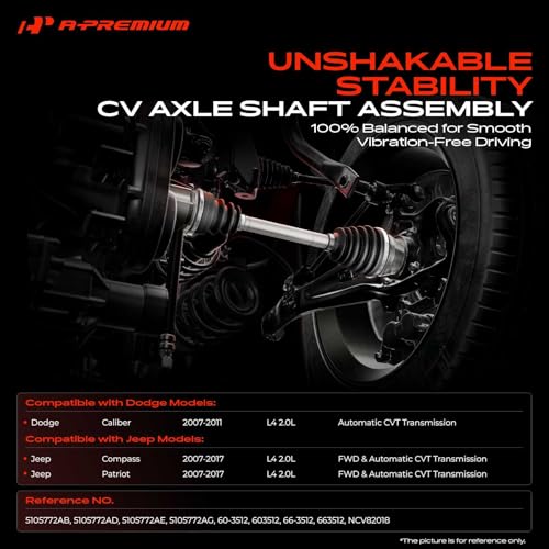 A-Premium Front Right Passenger Side CV Axle Shaft Assembly