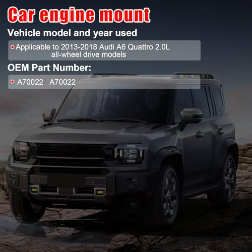 2PCS Left & Right Engine Mount Set for Audi A6 A7 C7 2.0L 3.0L Quattro - size: A6 Quattro 2013-2018