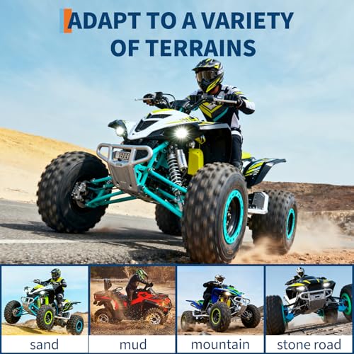 GarveeTech Set of 2 ATV UTV All-Terrain Tires 24x8-12, 6PR Tubeless Heavy Duty Off-Road Tires for Mud & Sand, Durable Off-Road Performance & High Load Capacity - size: AT24X8-12, style: Pattern 110