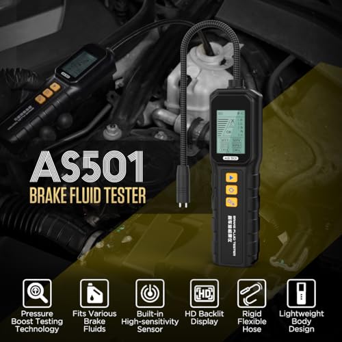 AS501 Digital Brake Fluid Moisture Tester with 10-Inch Probe
