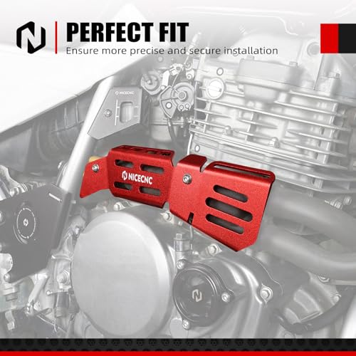 NICECNC Motorcycle Escape Pipe Guard Cover Shield Heat - color: red