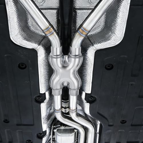 T409 Stainless Steel X Pipe 2.25'' Inch ID Dual to 2.25'' Inch ID Dual Stamped Exhaust Adapter Connector, Crossover X-Pipe,Overall Length: Approx. 12", Universal - size: 2.25" Dual to 2.25" Dual