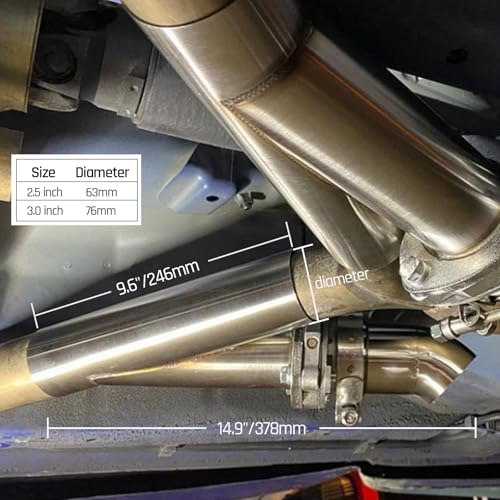 SPELAB Electric Exhaust Cutout 2.5 Inch with Elbow Muffler Exhaust Valve Kit with One Controller Remote Kit - size: 2.5