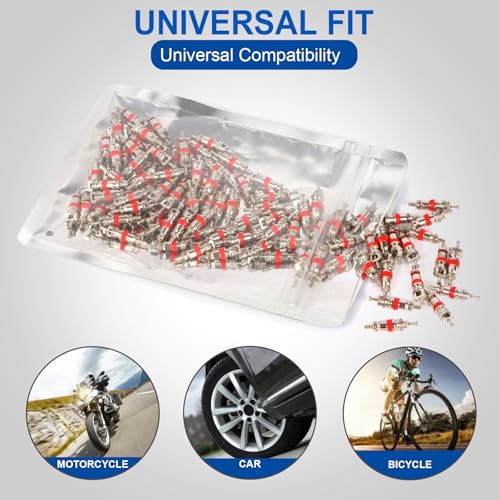 9002/TRC1 Nickel Plated Brass Tire Valve Core for Most Automotive, RV, ATV, Tire Valve Stems Remover Replacement, Length 0.75'',Dia 0.2'', Pack of 100 - size: 9002/TRC1 100pcs