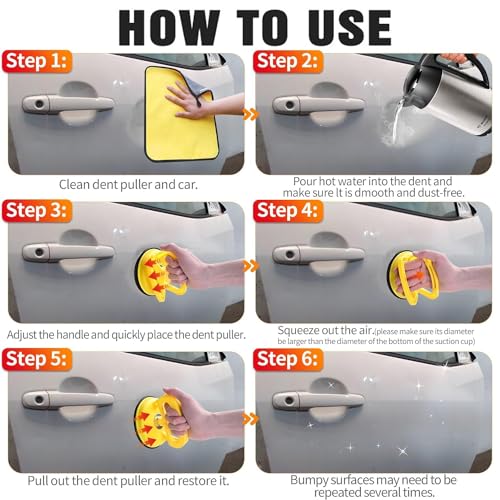 Car Dent Puller Repair Kit,Powerful Car Suction Cup Dent Puller Kit Handle Lifter,Car Dent Removal Kit,Car Dent Remover Tools for Auto Body Dents Remove,Glass,Screen,Tiles Lifting Objects Moving (B) - color: B