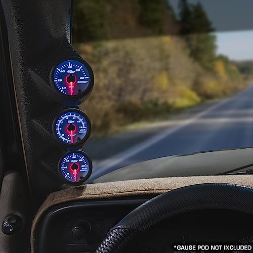 GlowShift 화이트 7가지 색상 3게이지 디젤 트럭 세트, 52mm 2-1/16인치