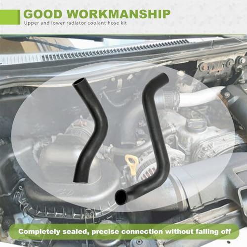 Upper and Lower Radiator Coolant Hose Set Fit for Toyota Tundra Sequoia 2007-2022 4.6L 5.7L V8 Inlet and Outlet Water Pipe, Replace 16571-0S010 16572-0S011 16572-0S010