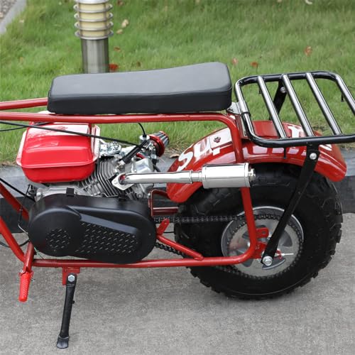 FVRITO 두꺼운 배기 헤더 파이프 머플러 열 차폐 테이프 키트 비 Hemi 6.5HP Predator 212cc 196cc Coleman CT200u BT200X KT196 Baja MB200 GX160 GX200 Clone Go Kart 미니 바이크 부품 실버 - color: 실버