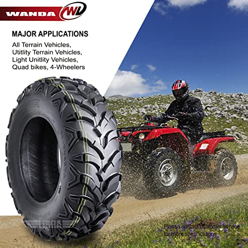 WANDA ATV Tire 22x7-11 Solid Lug Mud for Honda Recon 250 Suzuki Ozark 250 - size: 22x7-11