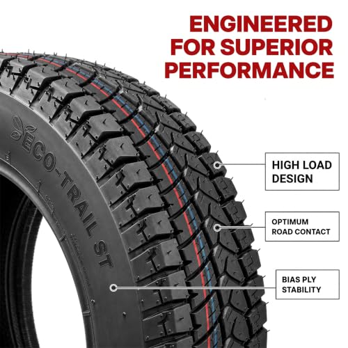 eCustomrim 2-Pack ST175/80D13 13 Inch DEEP TREAD Trailer Tire Load Range C