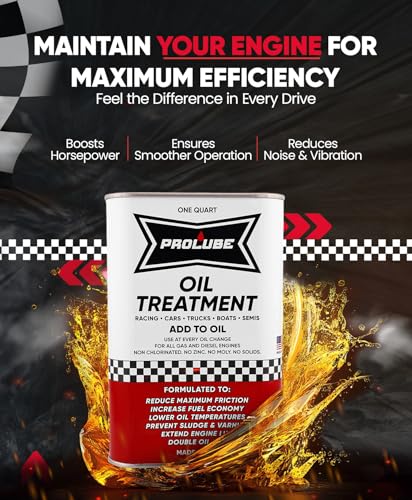 Prolube Oil Treatment - Engine Oil Additive for Gas & Diesel Engines - Reduces Wear, Noise, Vibration - Boosts Fuel Economy & Horsepower - Works on Transmissions & Differentials (1QT) - size: 32 fl oz