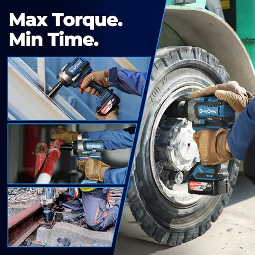 Dong Cheng 20V Brushless 1/2" Impact Wrench 1254 ft-lbs 5Ah Kit - style: 1x5.0Ah Battery