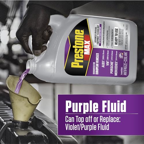 Prestone MAX Euro Violet 50/50 Antifreeze Automotive Coolant, Pack of One - color: Euro Violet, size: Pack of 1 Gallon