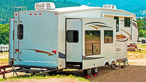 OULEME RV Leveling Blocks, Camper Leveler System 2 Packs for Dual Axle Tandem Wheel Travel Trailer, Include 2 Curved Leveler Ramp, 2 Chock, 2 Rubber Mat, 1 T Bubble Level, 1 Carry Bag - color: Red, size: M (13*6*4.3 inches)