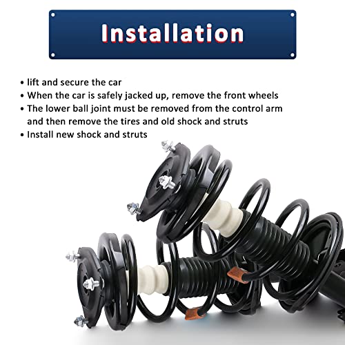 MOSTPLUS 4PCS Front+Rear Complete Struts Shock Assembly W/Coil Spring Compatible for 2002 2003 2004 2005 2006 Nissan Sentra Pair of 4 - style: 02-06 Sentra Front and Rear (4PCS)