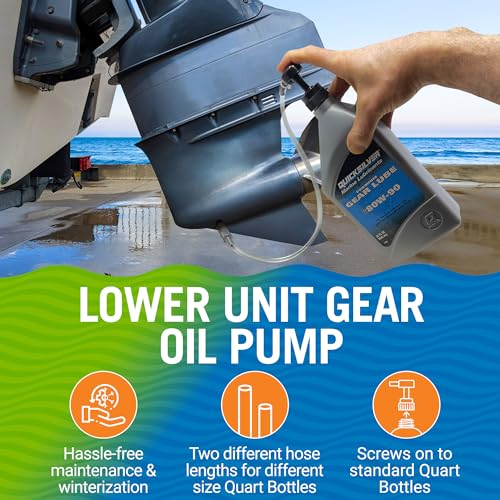 Lower Unit Gear Oil Pump, Quart Bottle Lube Transfer, Marine Transmission