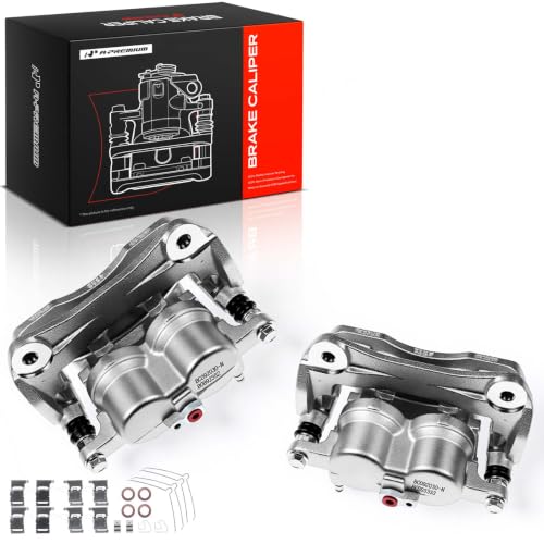 A-Premium Front Left and Right Side Disc Brake Caliper with Bracket - style: Front Driver and Passenger Side