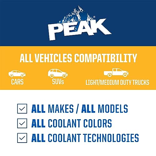 PEAK Global Lifetime 50/50 Prediluted Antifreeze and Coolant for All Vehicles, 1 Gal. - size: 50/50
